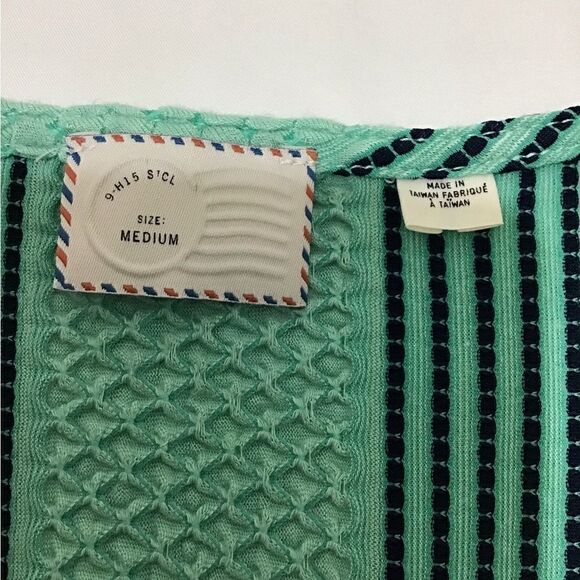 Anthropologie Postage Stamp Green Sweetheart Cinched Neckline Size Medium - Picture 2 of 9